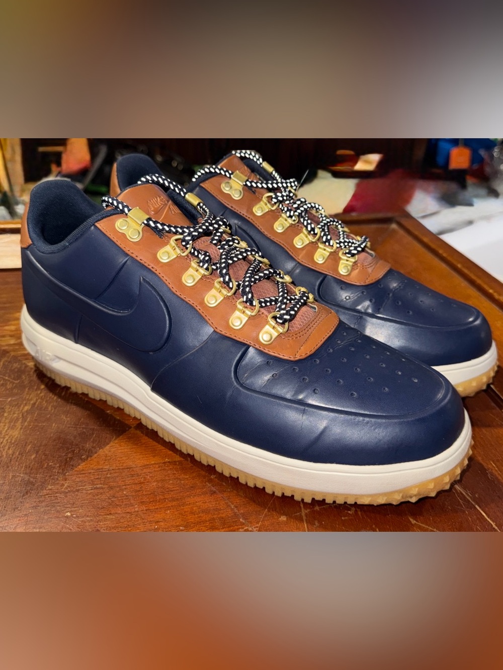 Nike Lunar Force 1 Duckboot Low Obsidian and Saddle Brown Colorway Men’s Size 15